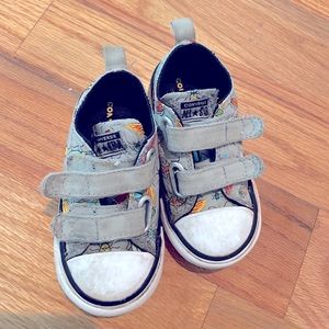 Toddler Converse Gray Bug Shoes Size 6